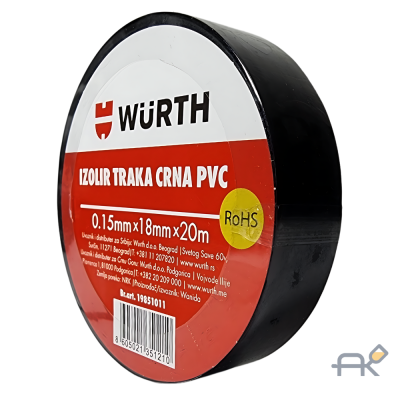 Изолента черная 18мм х 0.15 х 20м (19851011)